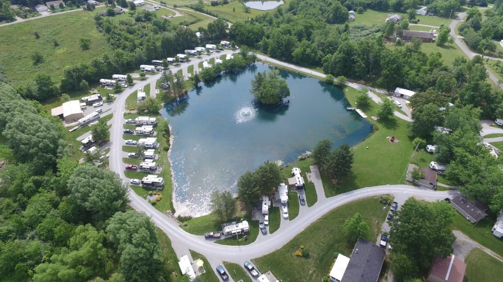 Overhead picture of Spring lake RV Sites